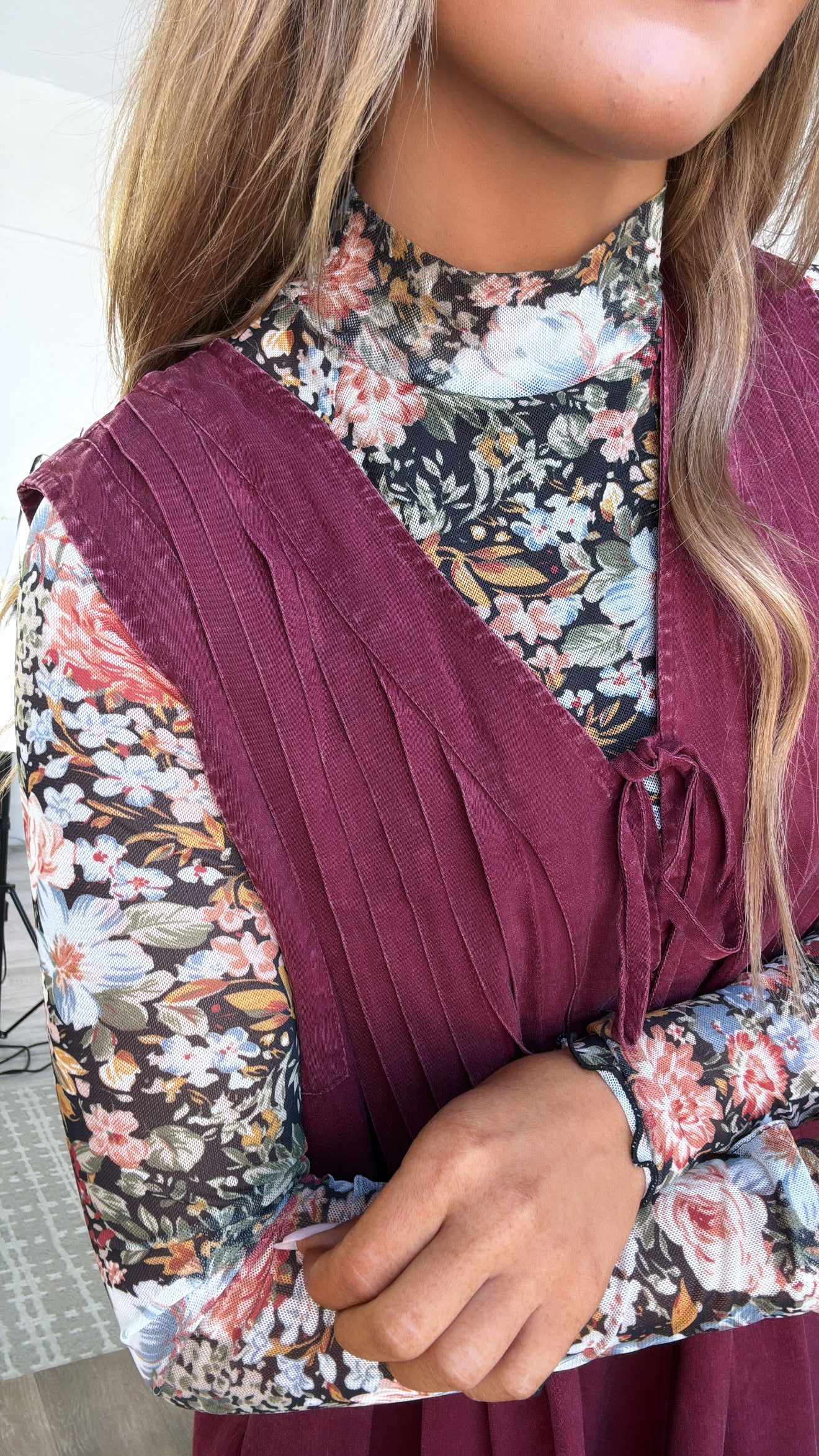 Floral Print Mesh Top, Black – Everyday Chic Boutique