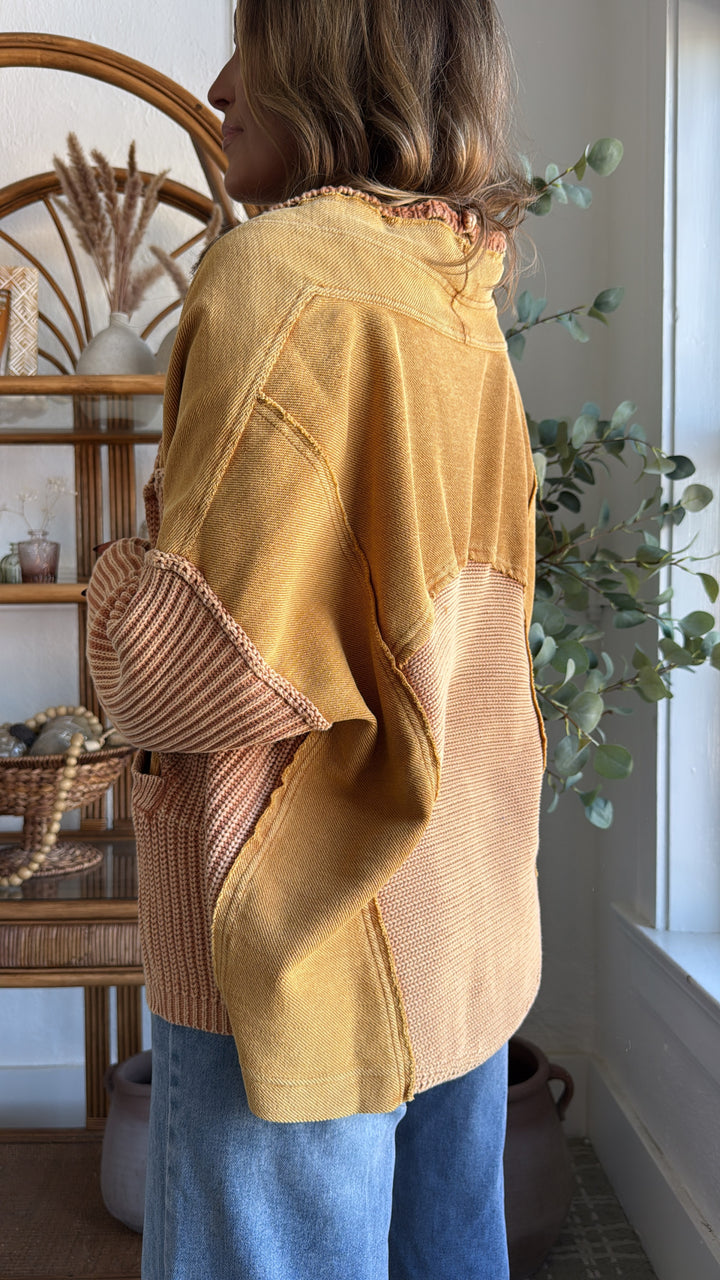 DOORBUSTER: Cable Knit Cardigan,  Washed Mustard
