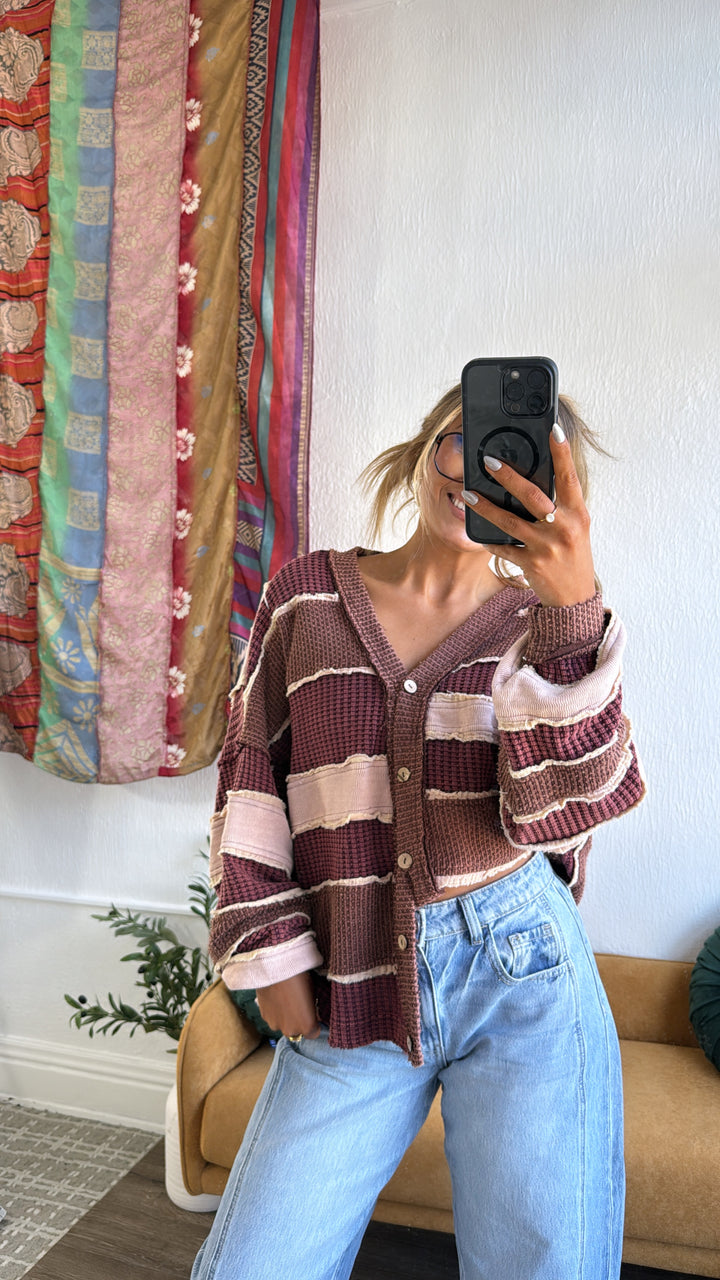 Lilou Vintage Cardigan, Wine Combo