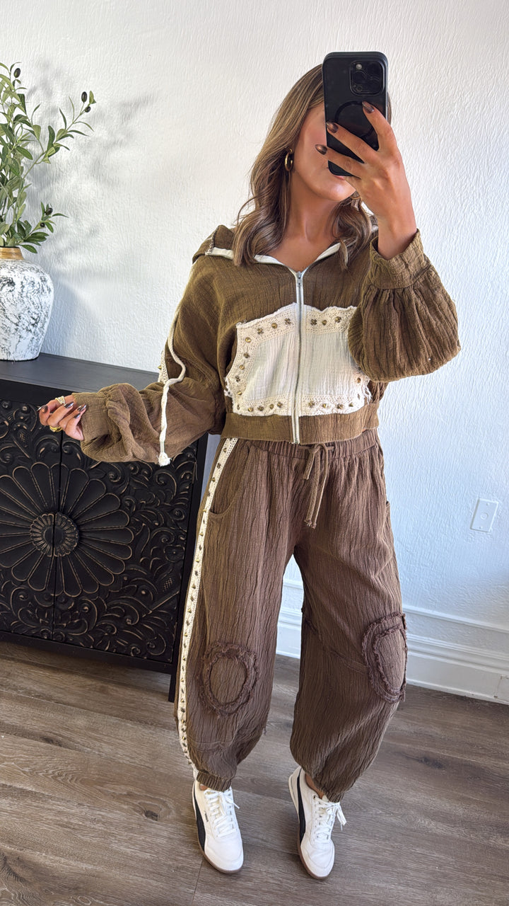 Espresso Eclipse Zip Up, Chocolate