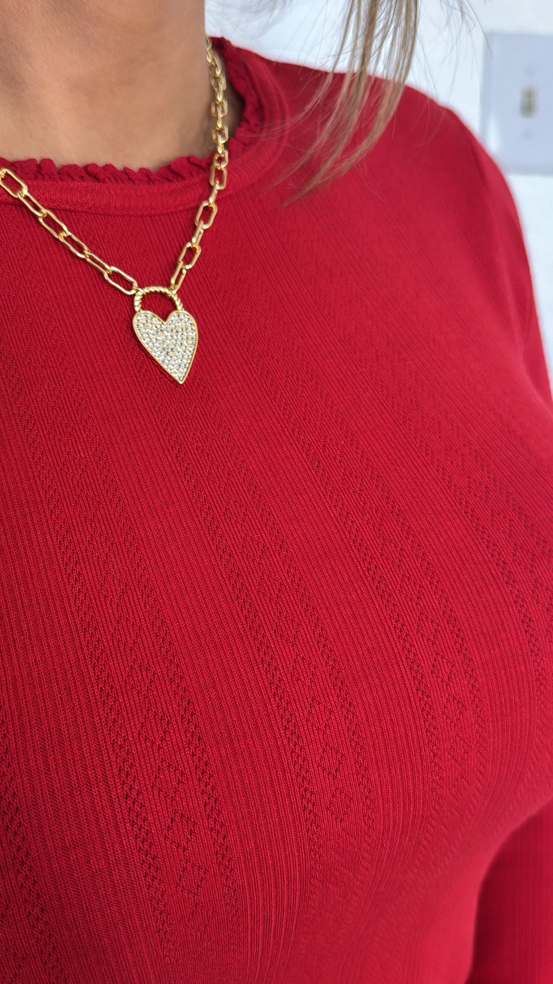 Anora Long Sleeve, Cherry