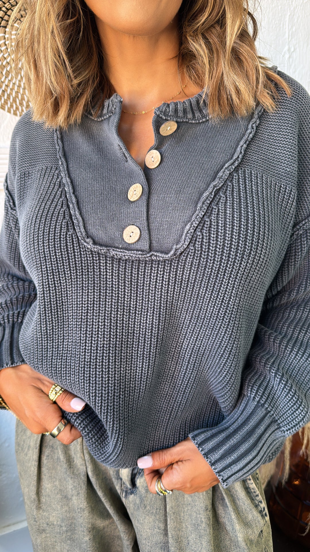 Chill Vibes Pullover Sweater, Midnight