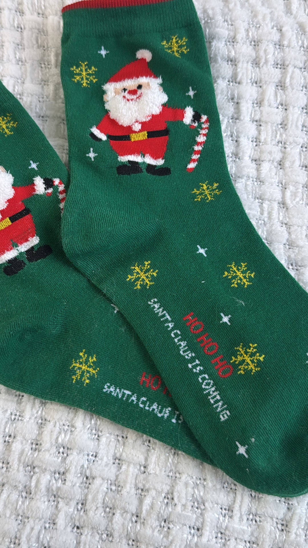 Santa Claus Sock, Green