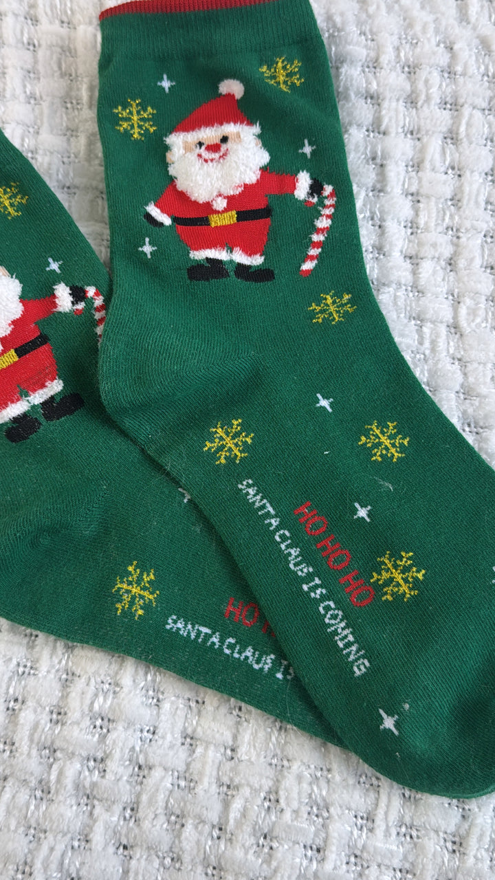 Santa Claus Sock, Green