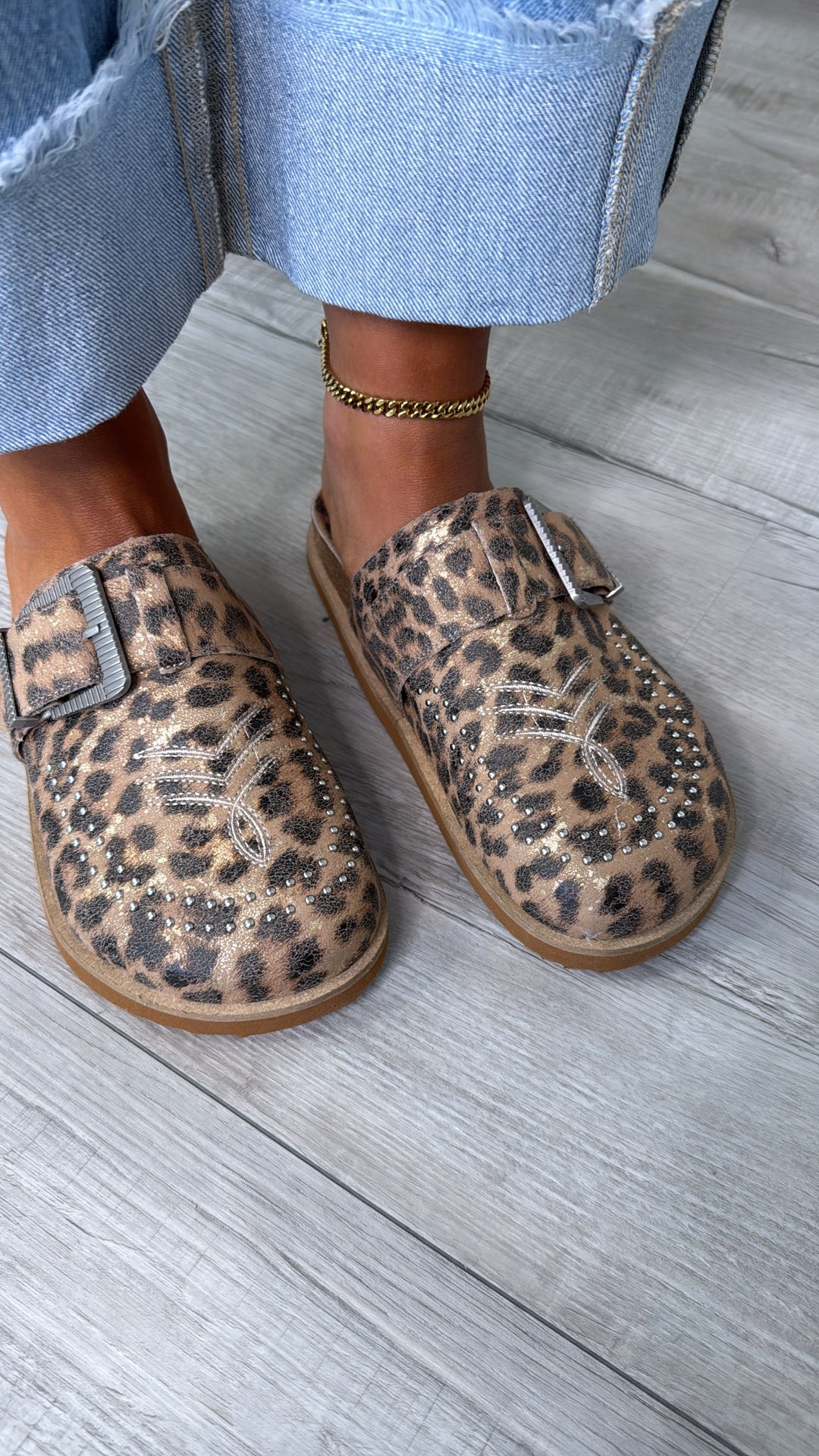 Joleen Studded Clog, Leopard