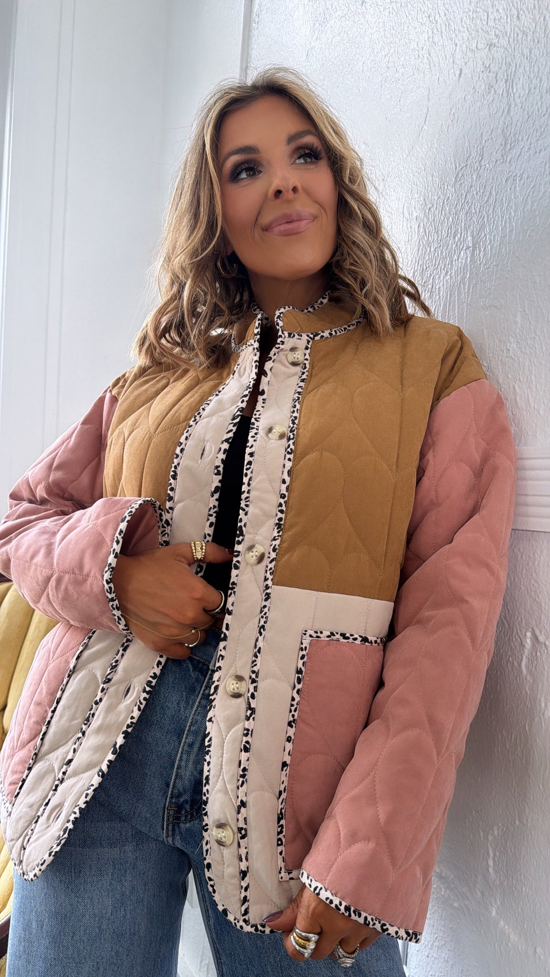 Golden Frost Jacket, Tobacco/Pink