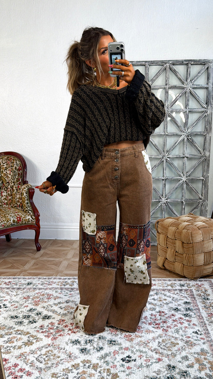 Harper Knit Sweater, Black