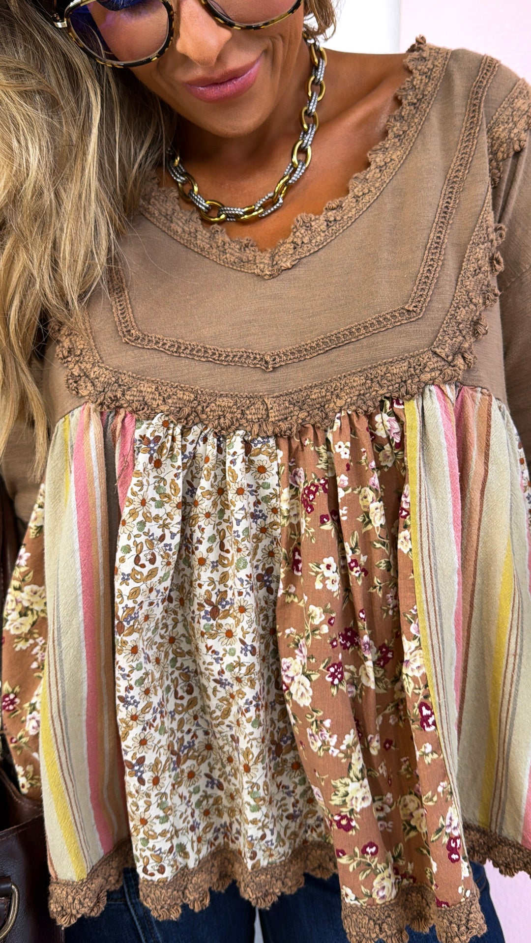 Coastal Mira Blouse, Tan