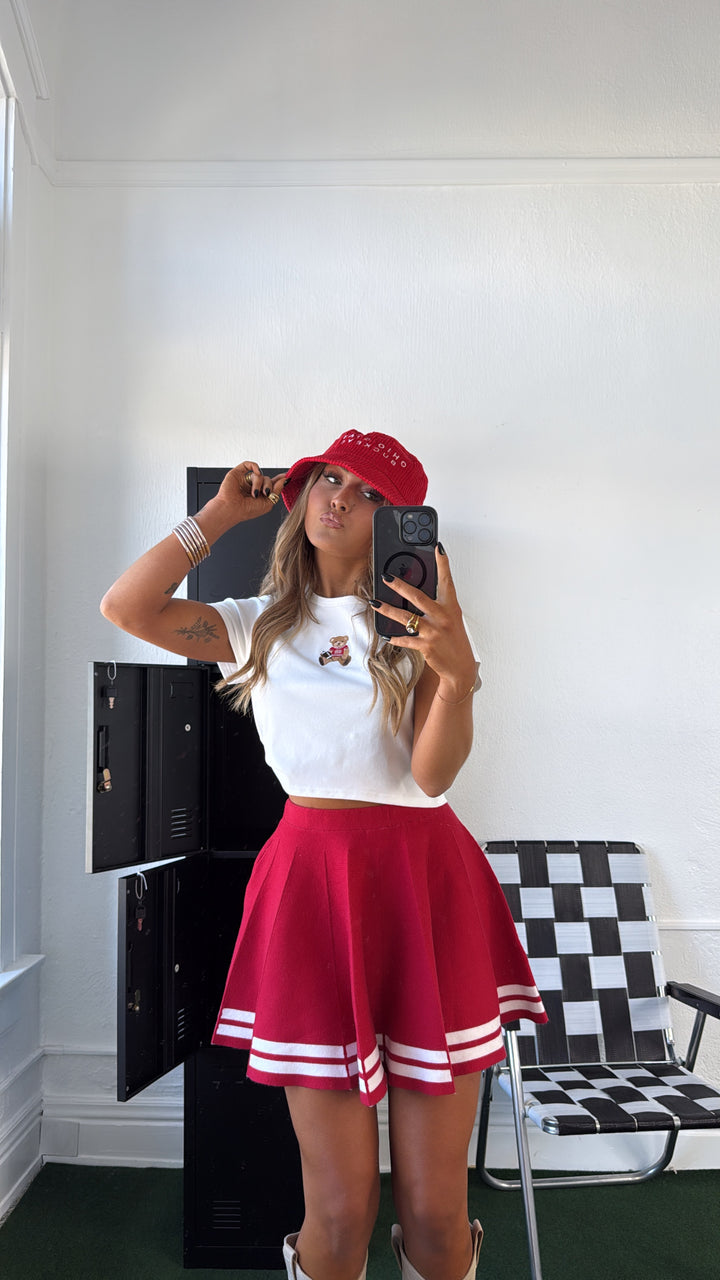 Red Game Day Cheer Skirt