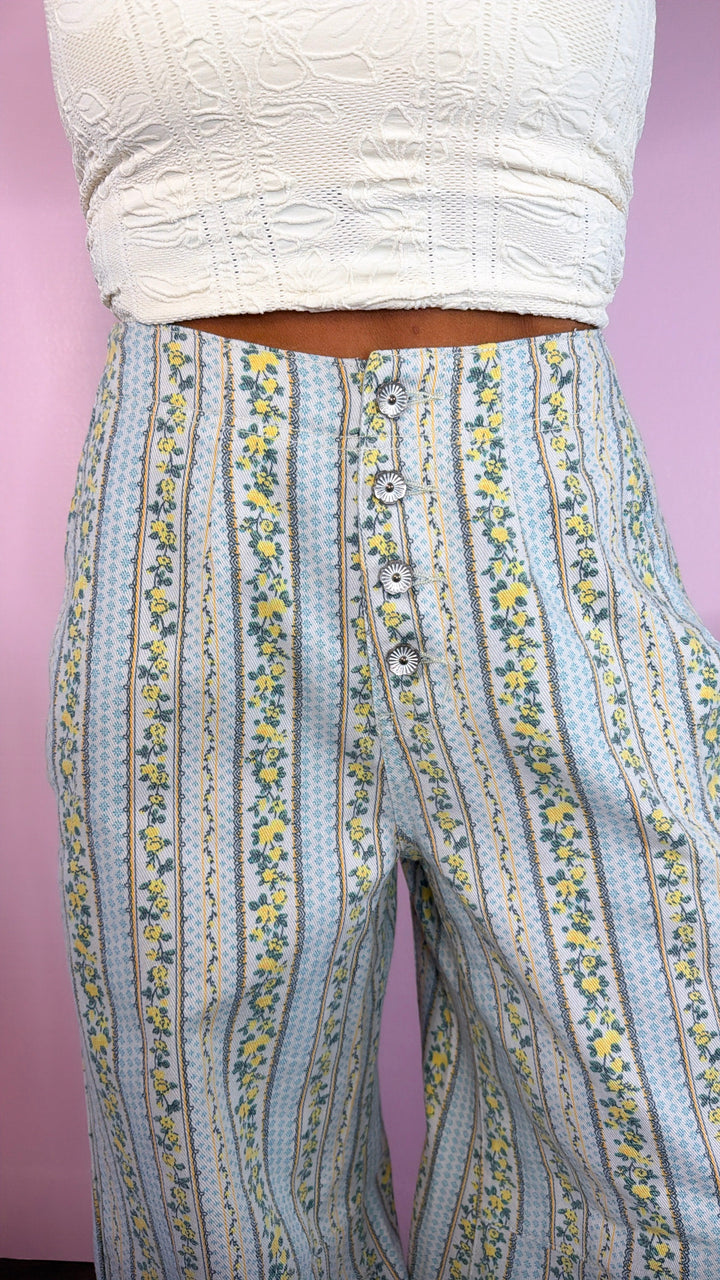 Pearl & Sky Jogger Pants, Lemon Multi