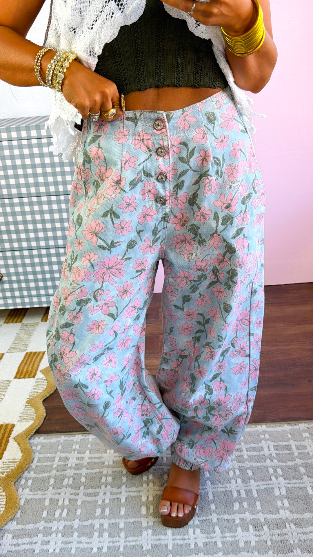 Pearl & Sky Jogger Pants, Sky Multi