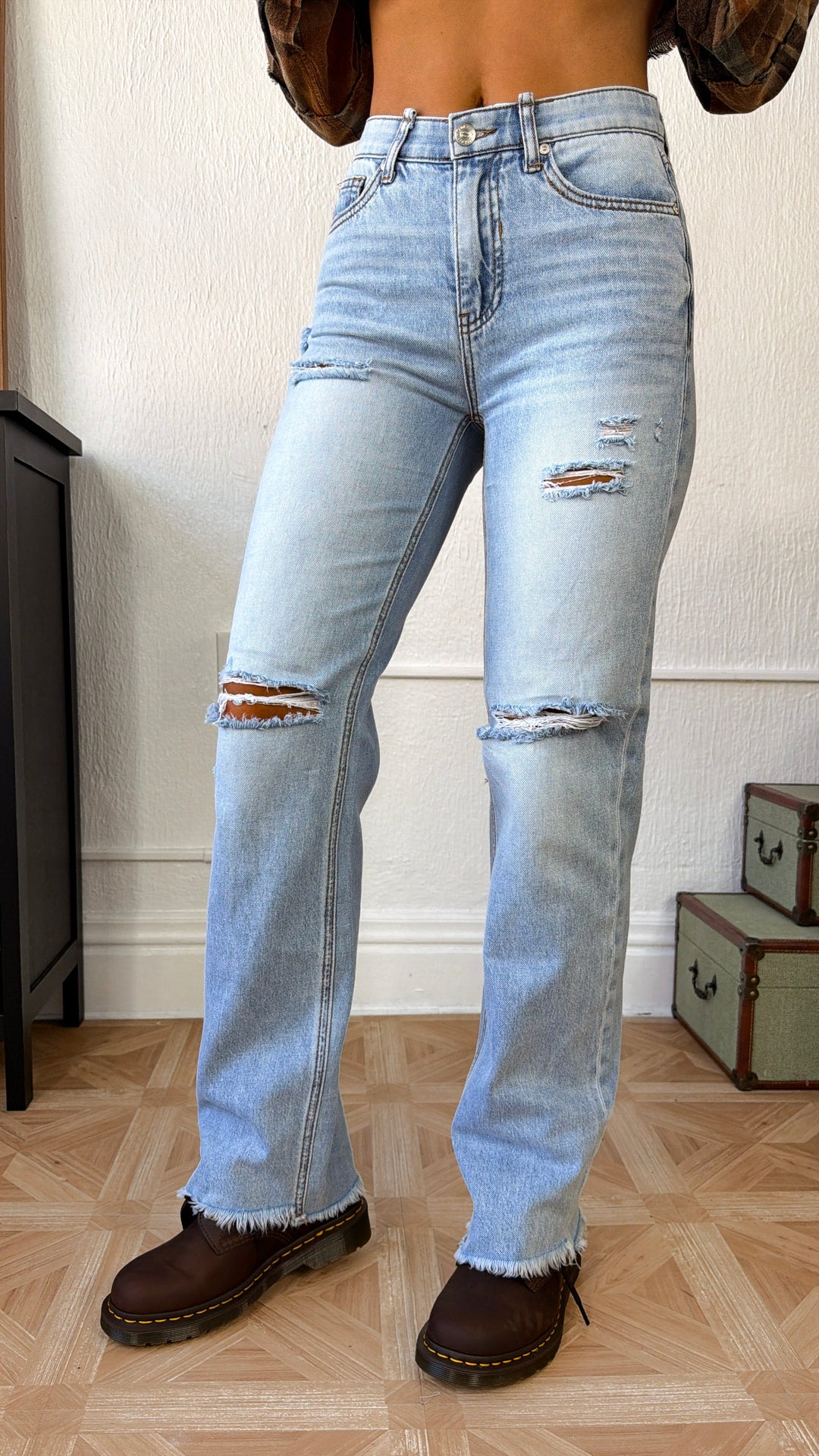 Colter Relaxed Fit Distressed Jeans, Light