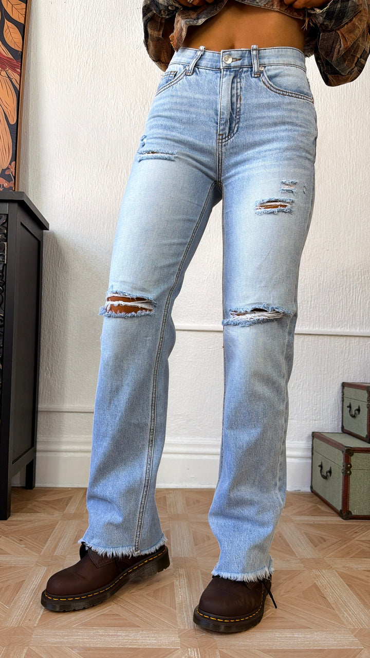 Colter Relaxed Fit Distressed Jeans, Light