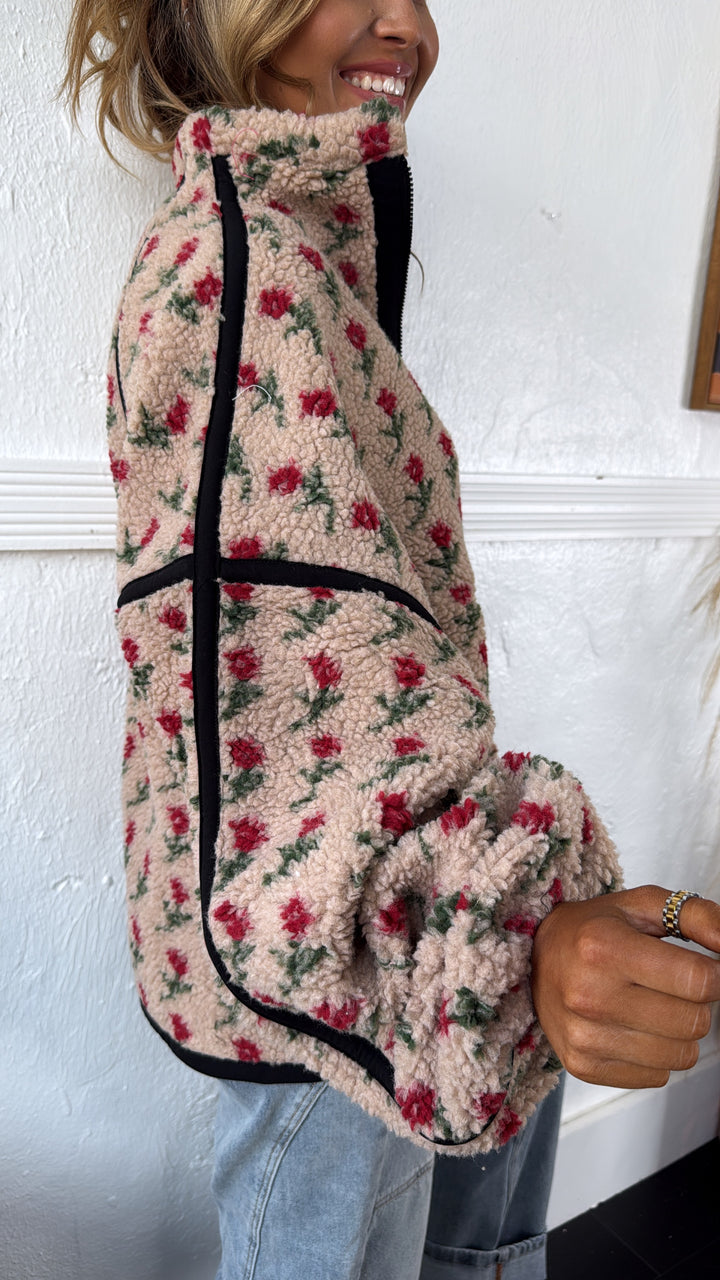 Winter Rose Quarter Zip, Sand