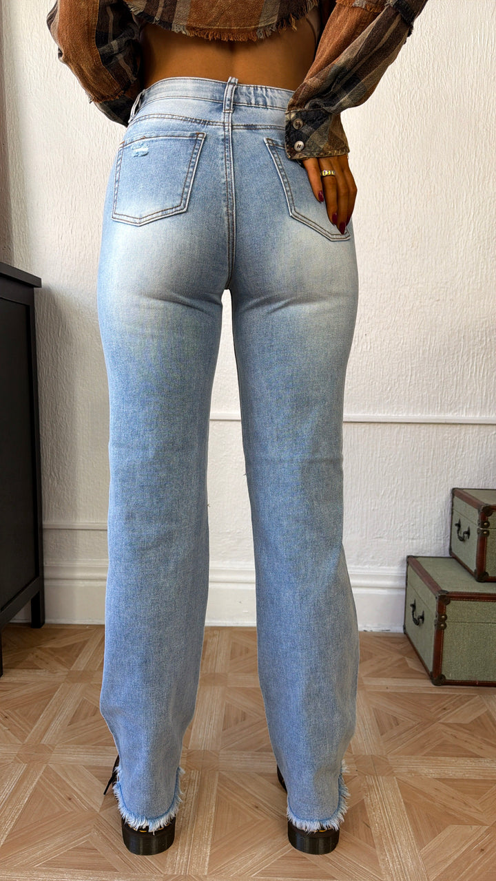 Colter Relaxed Fit Distressed Jeans, Light