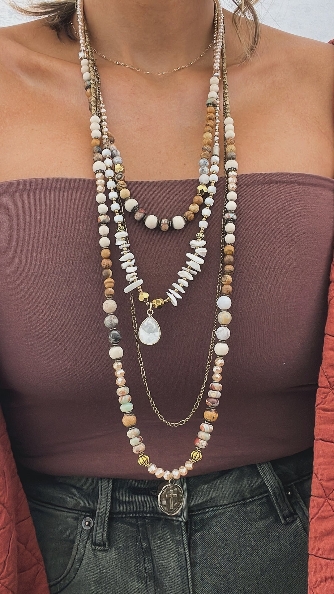 Kenna Layered Necklace, Multi