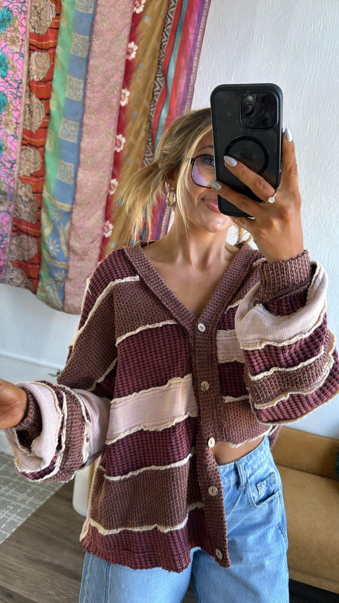 Lilou Vintage Cardigan, Wine Combo