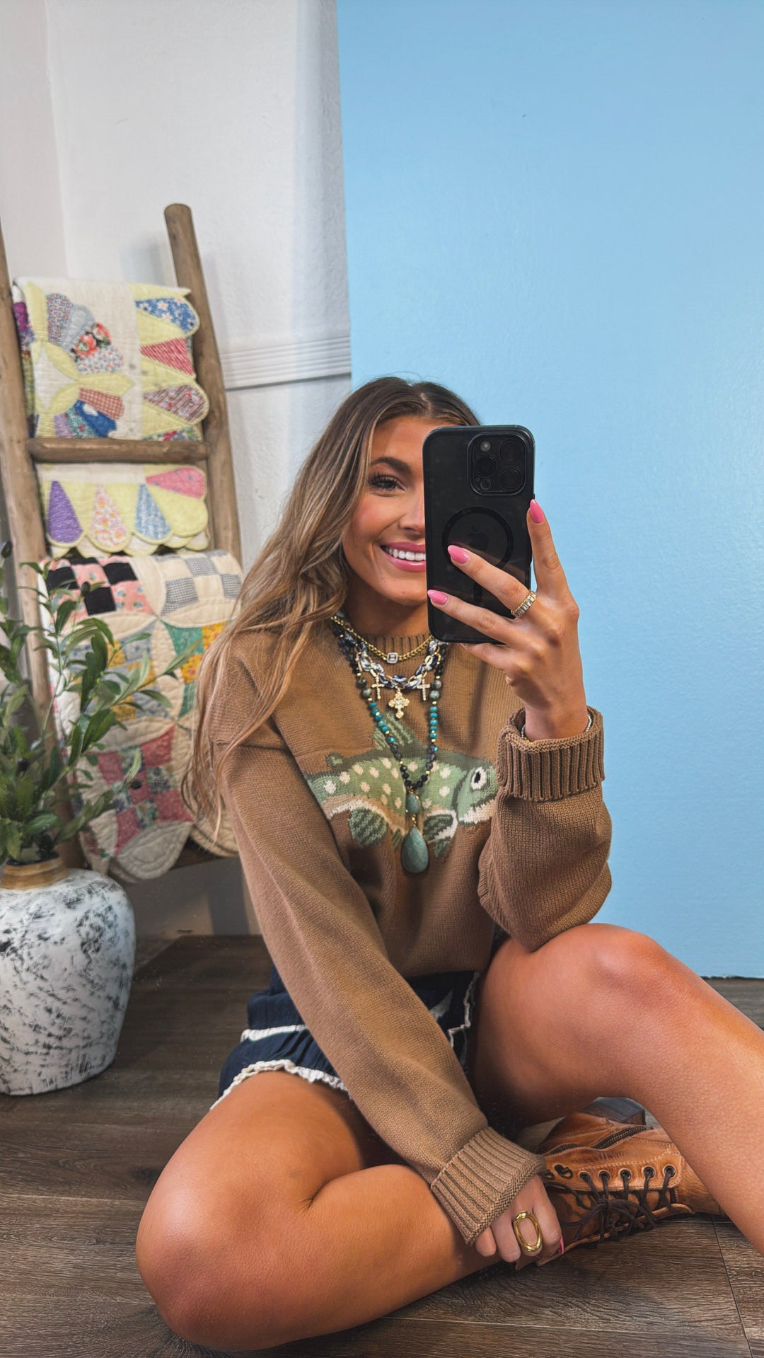 Fin & Tide Sweater, Mocha