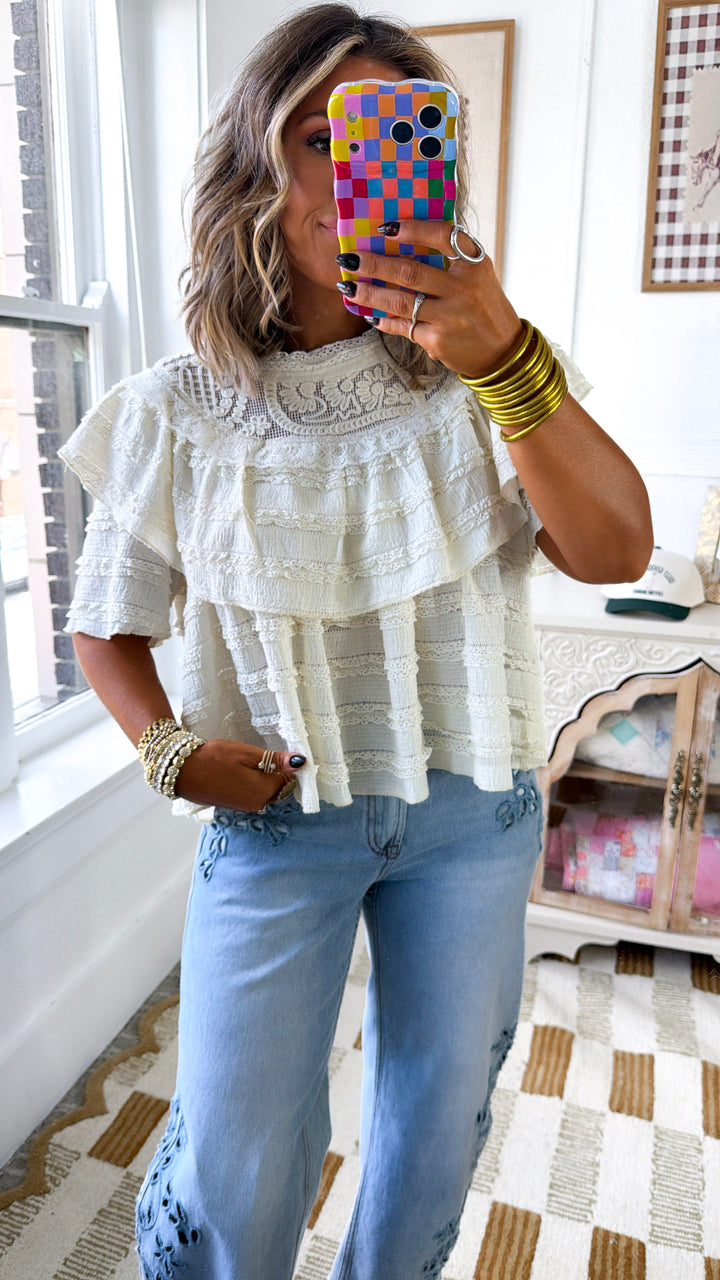 Trail Bloom Blouse, Cream