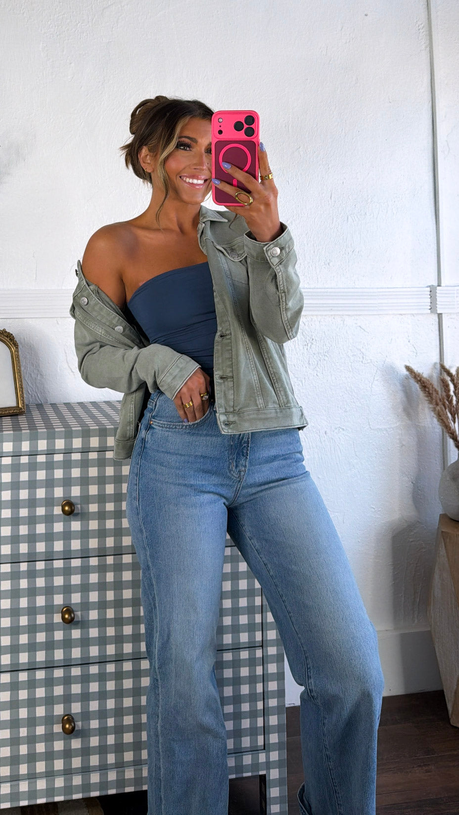 Spring Washed Jacket, Fern