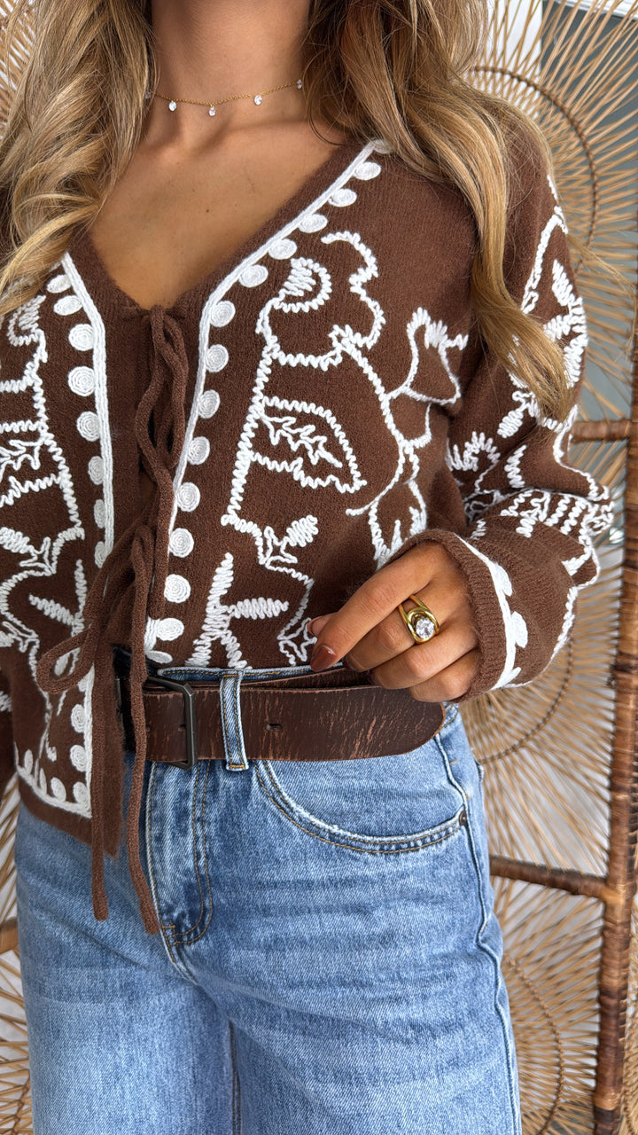 Hobo Leather Belt, Brown Abrasive