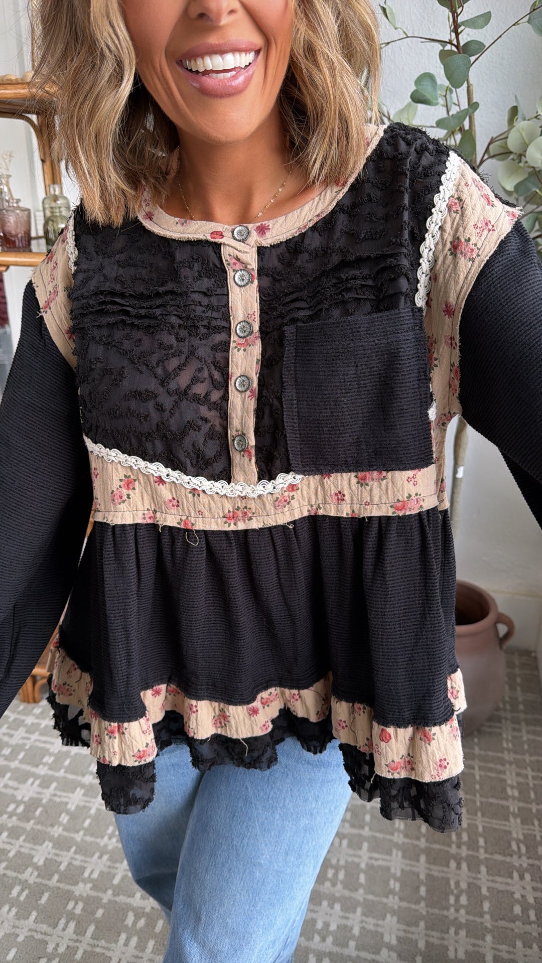 Darling Dream Blouse, Black