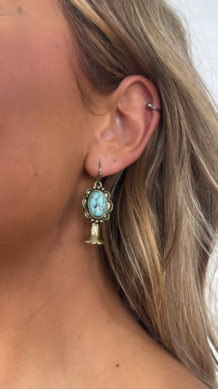 Wild West Gem Earring, Turqiouse