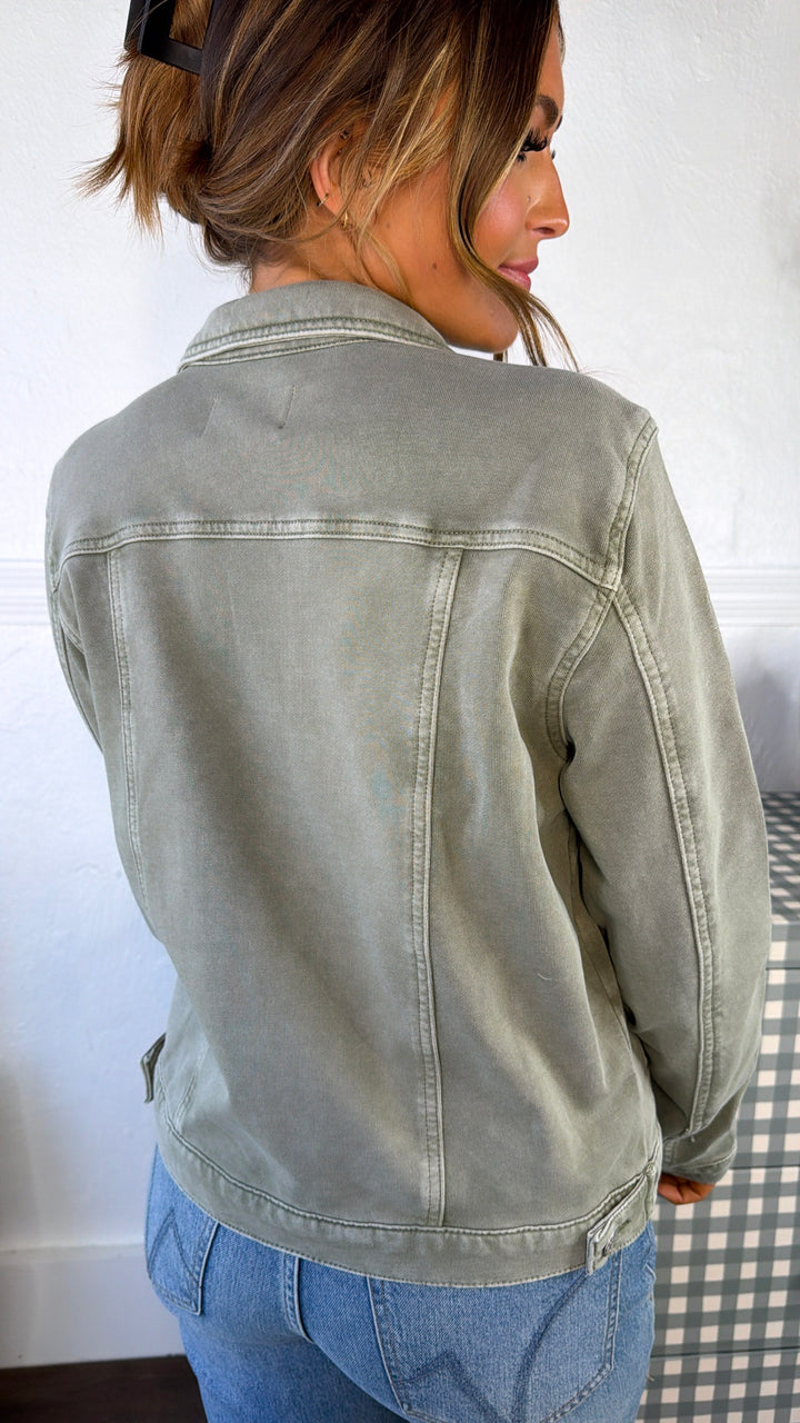 Spring Washed Jacket, Fern