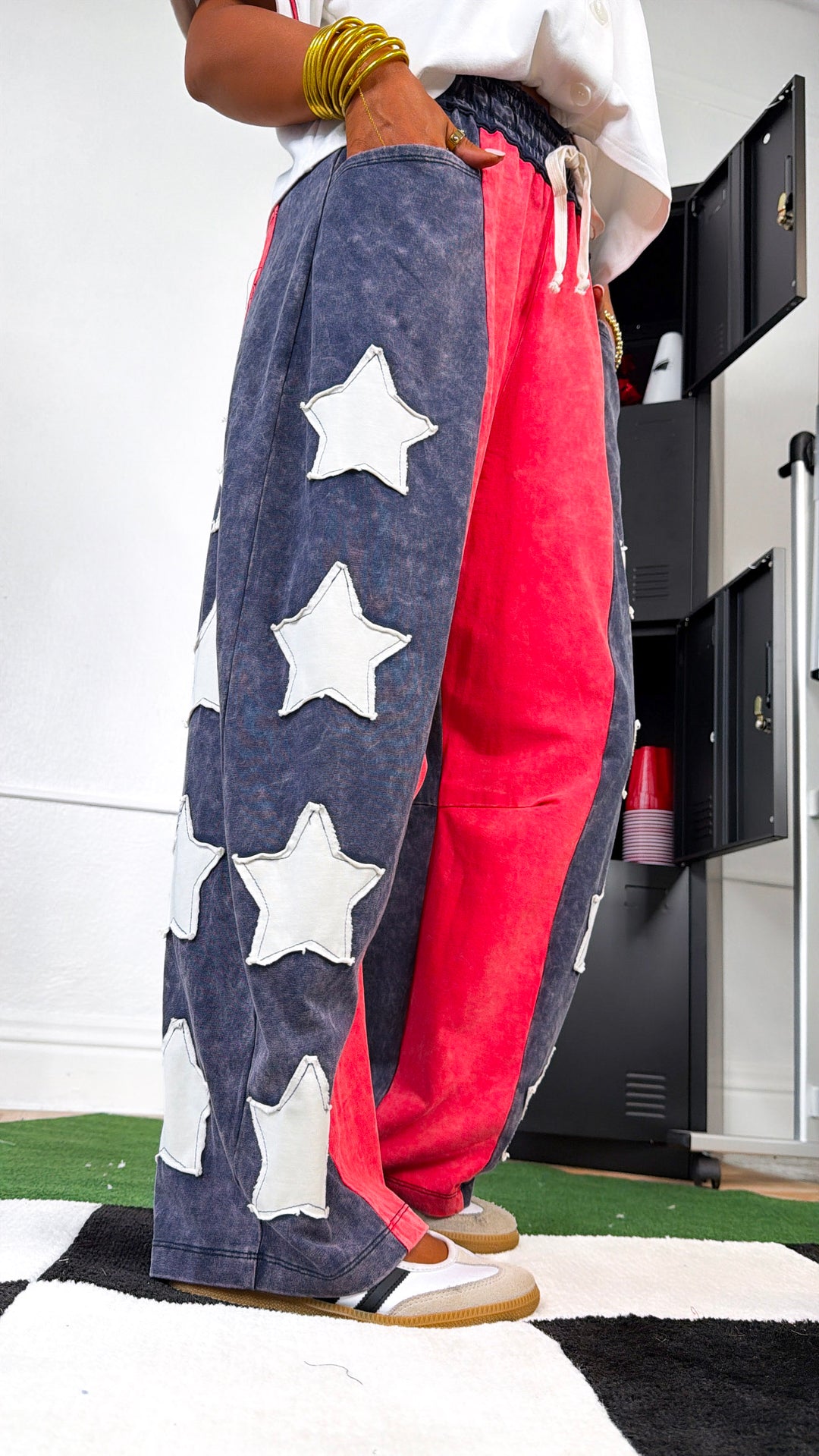 American All Star Barrel Sweats, Red/Navy