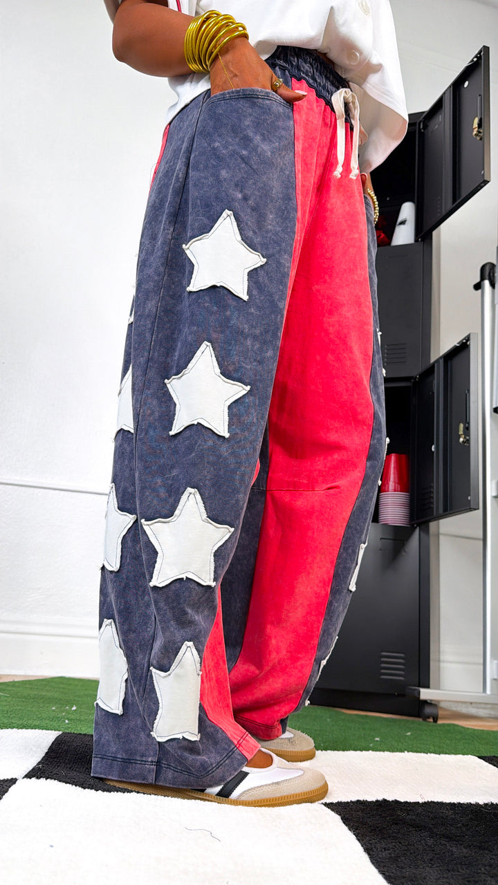 American All Star Barrel Sweats, Red/Navy