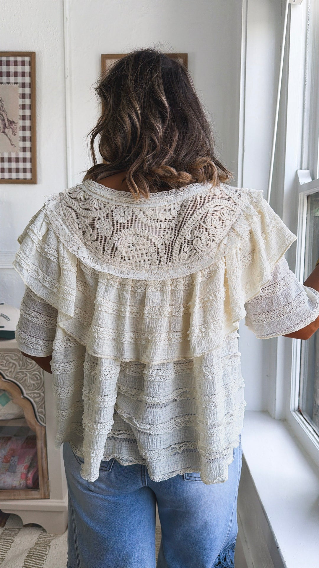 Trail Bloom Blouse, Cream