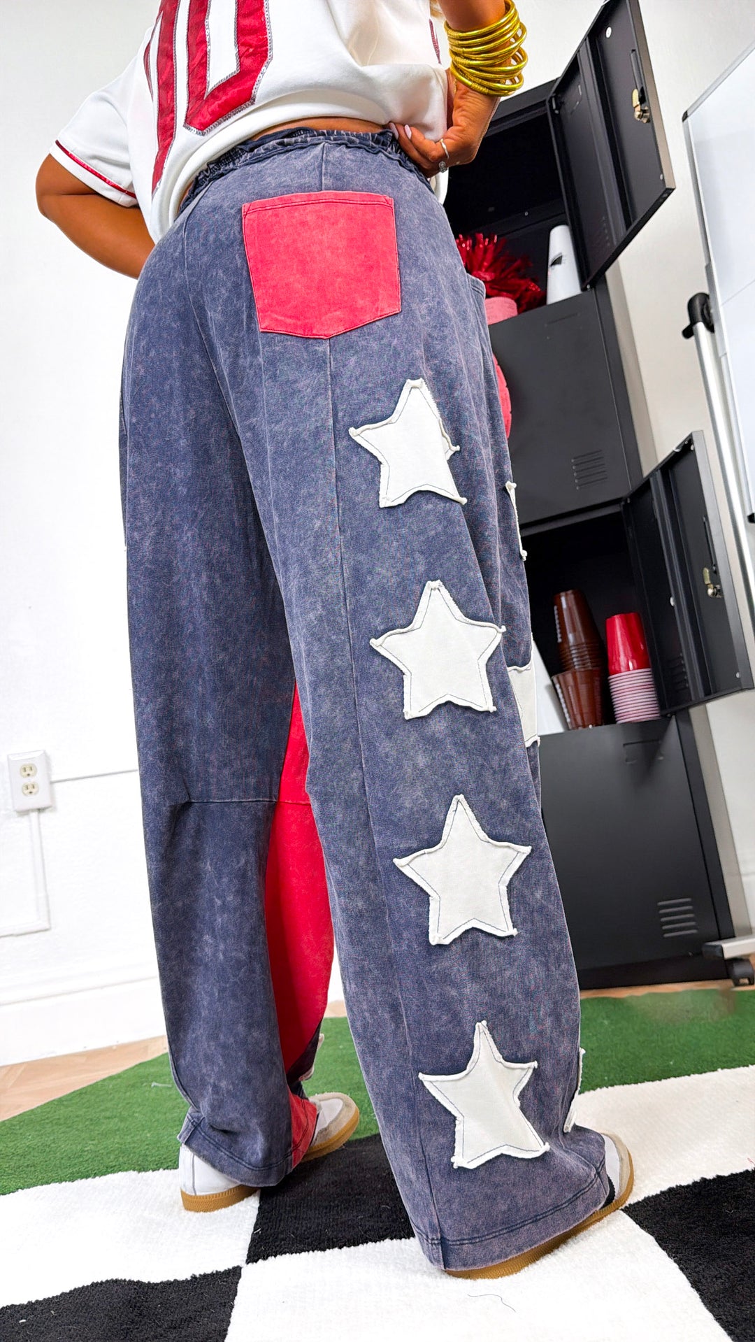 American All Star Barrel Sweats, Red/Navy