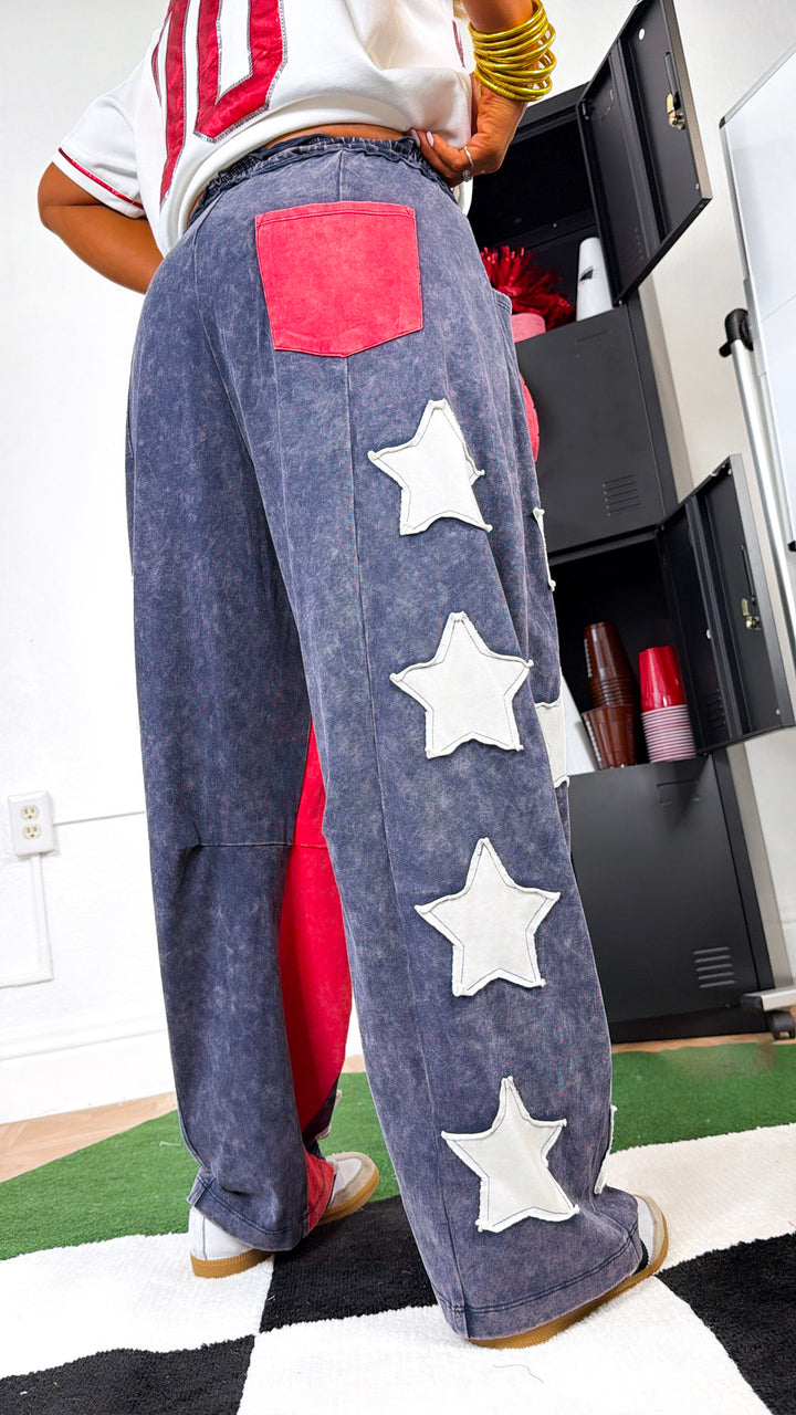 American All Star Barrel Sweats, Red/Navy
