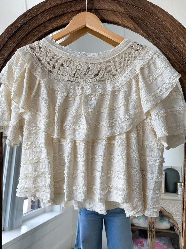 Trail Bloom Blouse, Cream