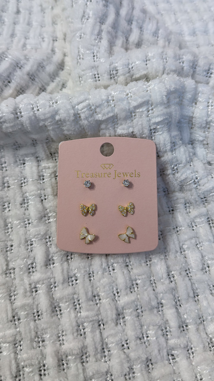 Treasure Jewels: Butterfly Stud Set Gold