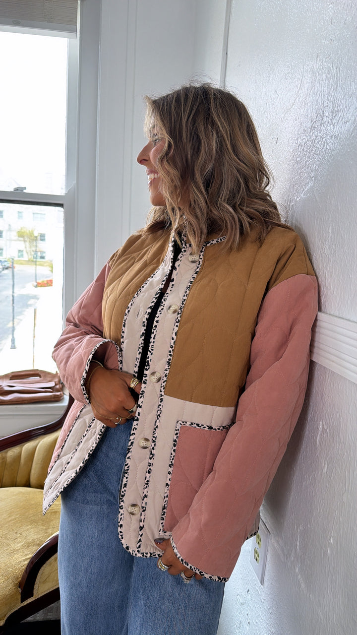 Golden Frost Jacket, Tobacco/Pink