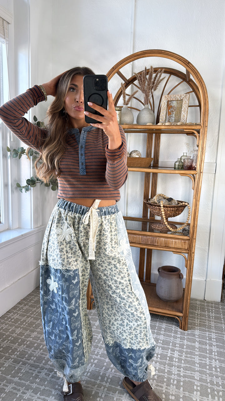 Blue Skies Flutter Jogger, Blue Multi