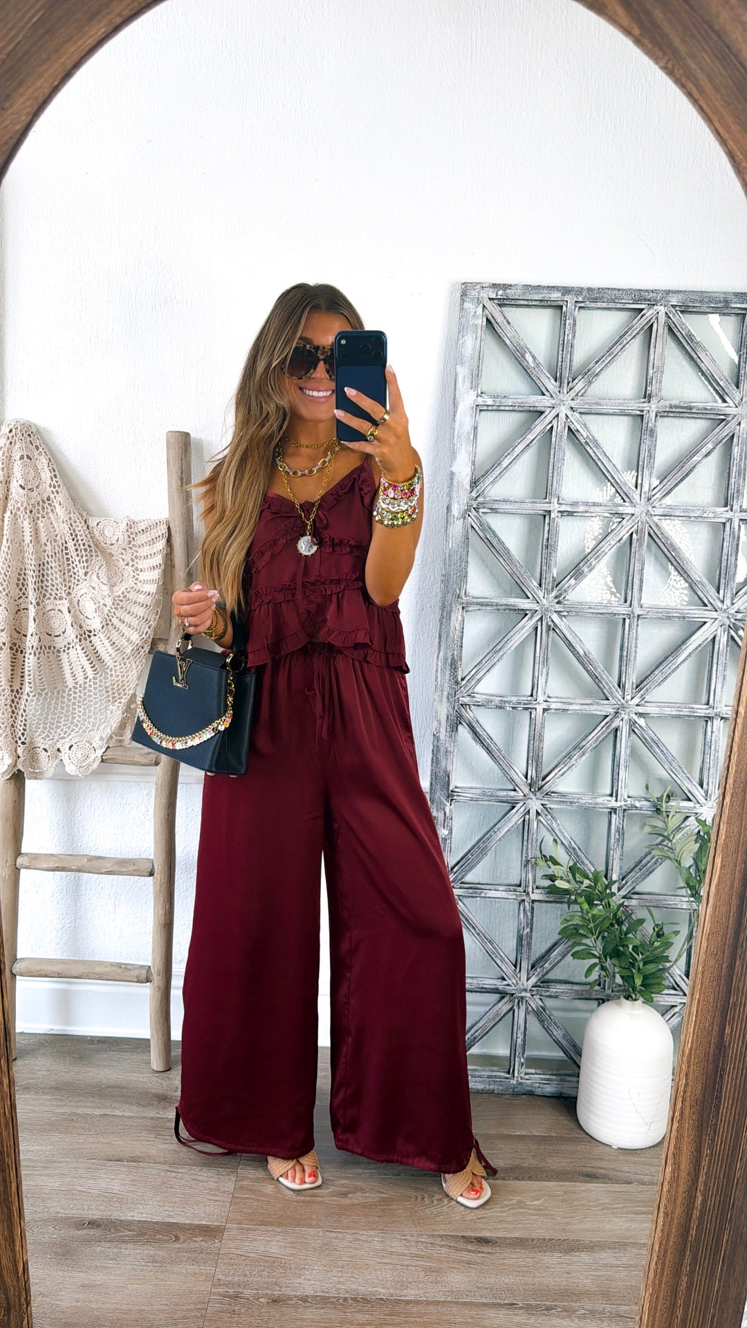 Cranberry Dreams Two Piece Set, Burgundy