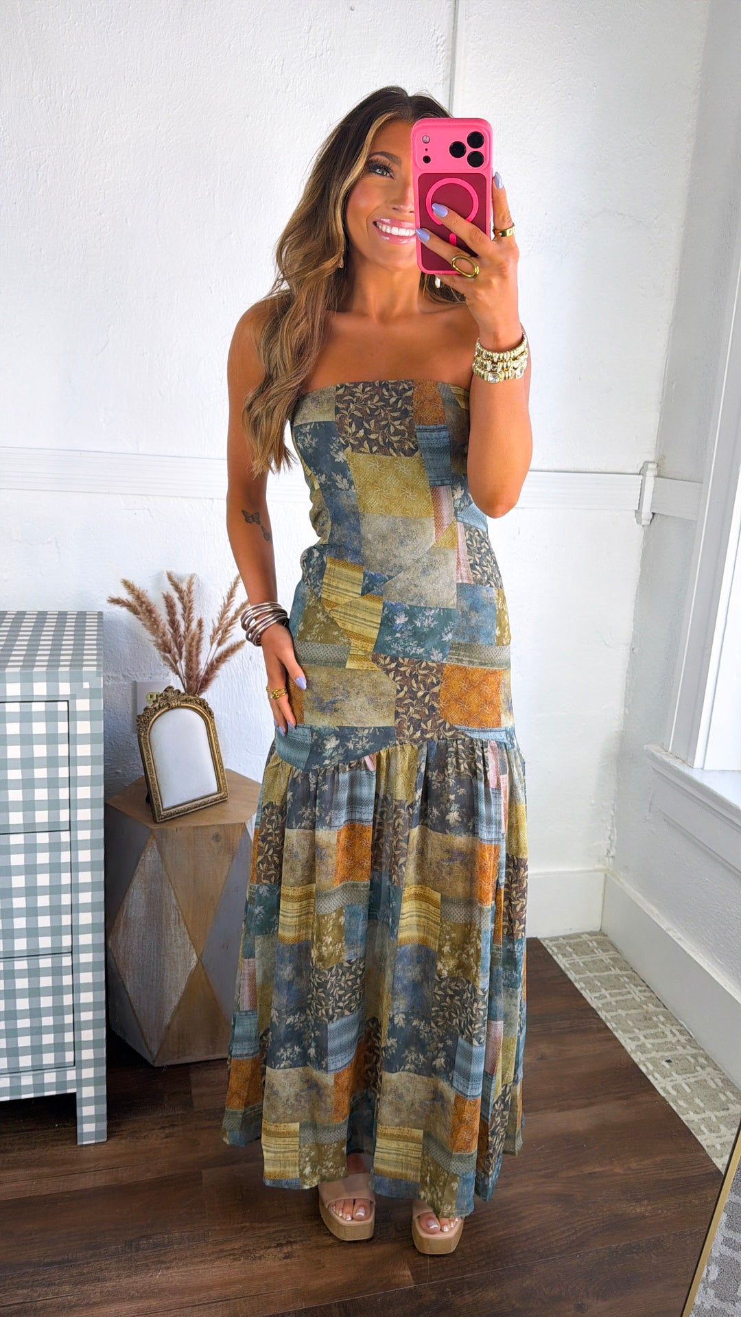 Golden Willow Maxi Dress, Midnight