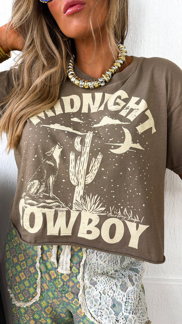 Midnight Cowboy Graphic Tee, Brown