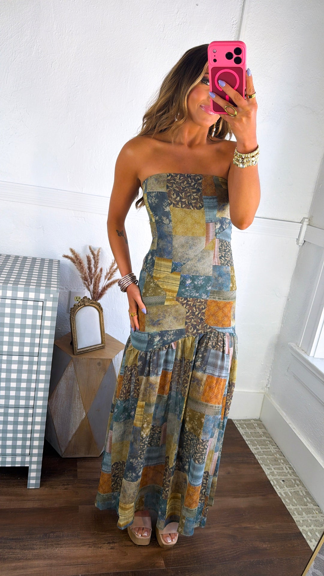 Golden Willow Maxi Dress, Midnight