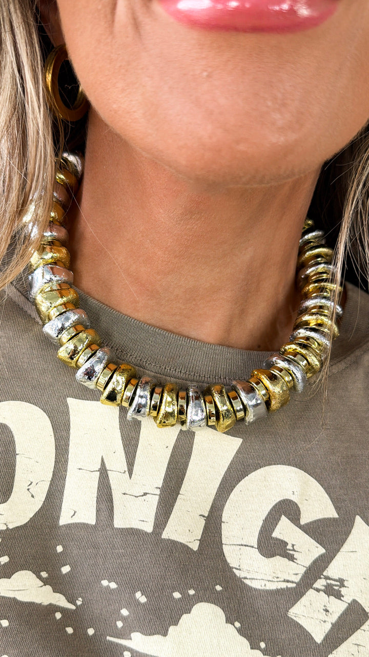 Liquid Mix Metal Necklace