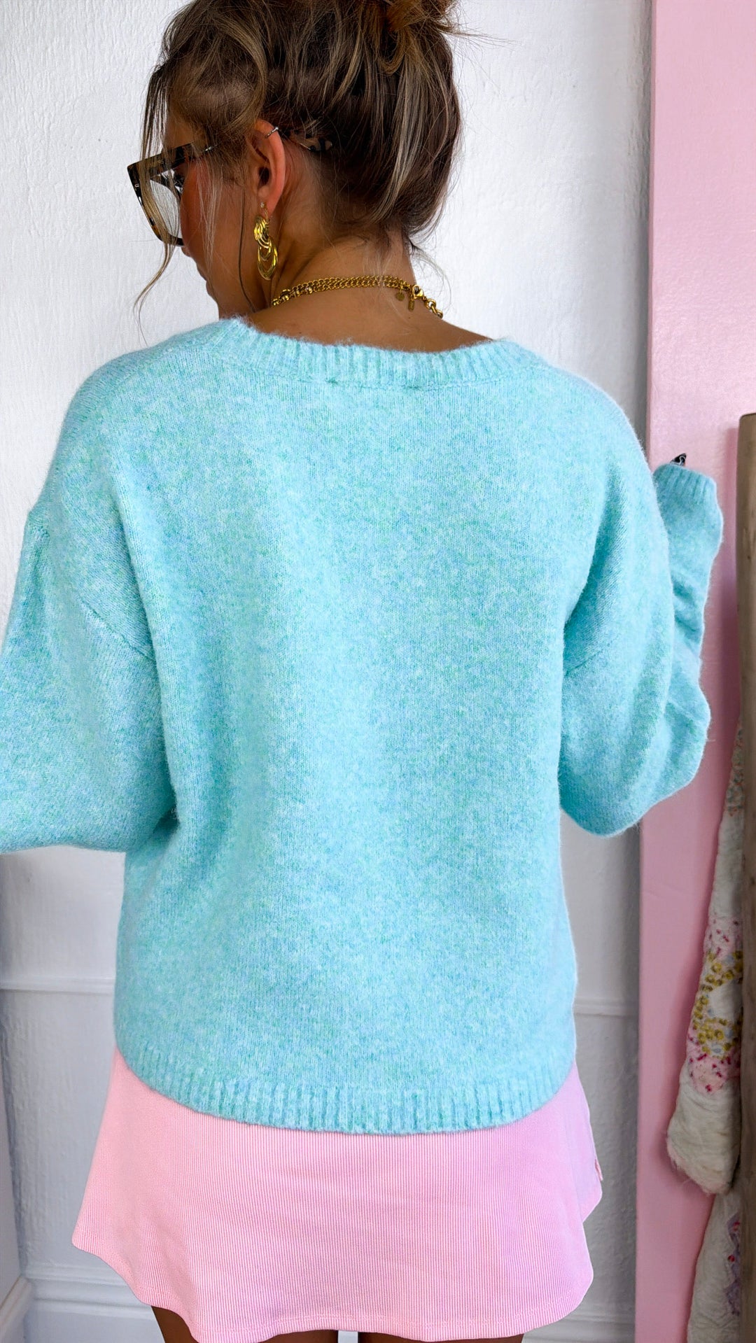 Haven Knit Cardigan, Capris Blue