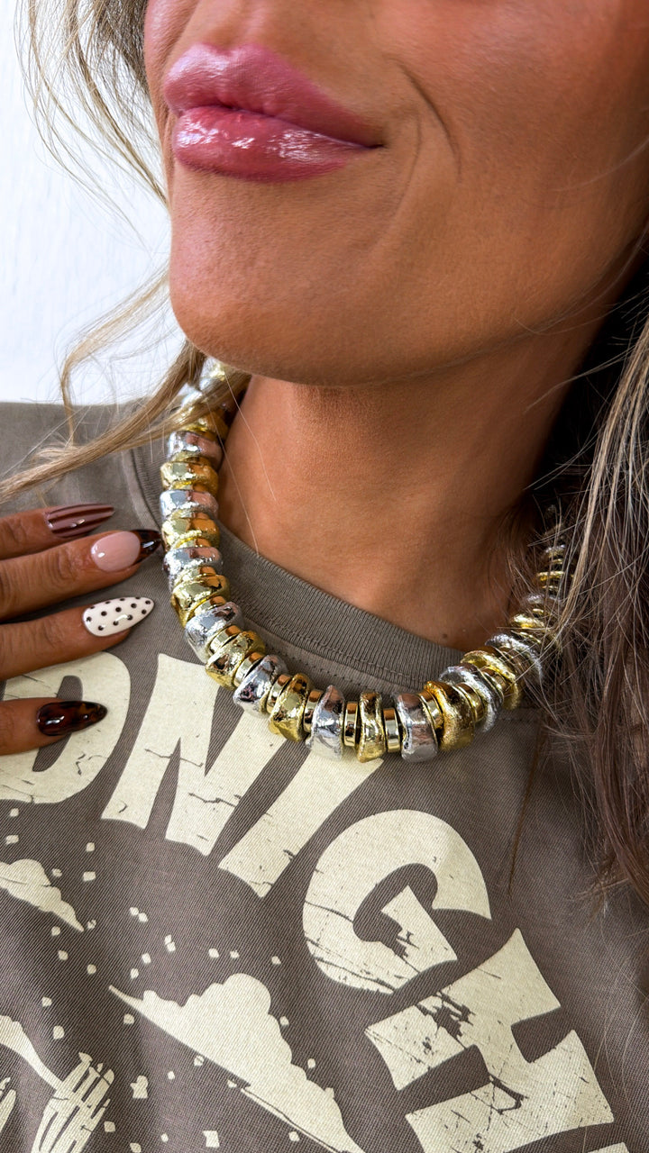 Liquid Mix Metal Necklace