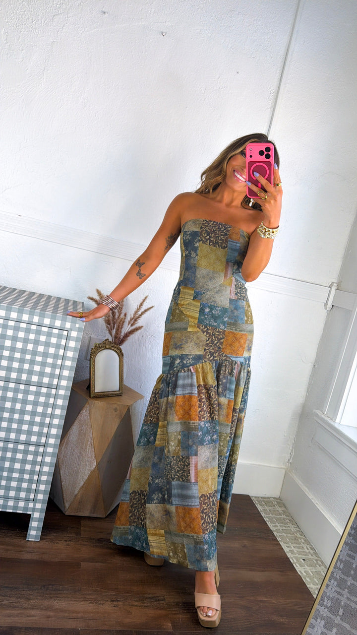 Golden Willow Maxi Dress, Midnight