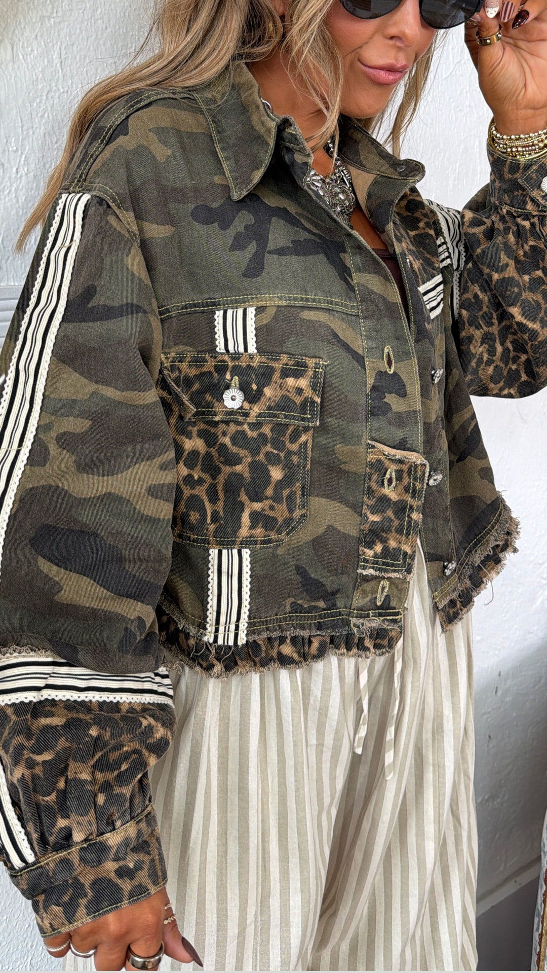 Raw Edgy Camo Jacket, Olive