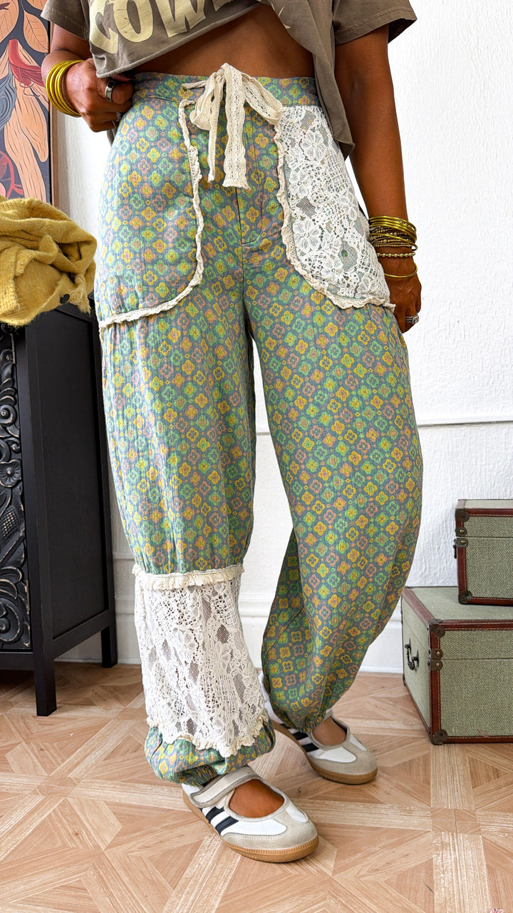 Touch Of Flare Joggers, Sage