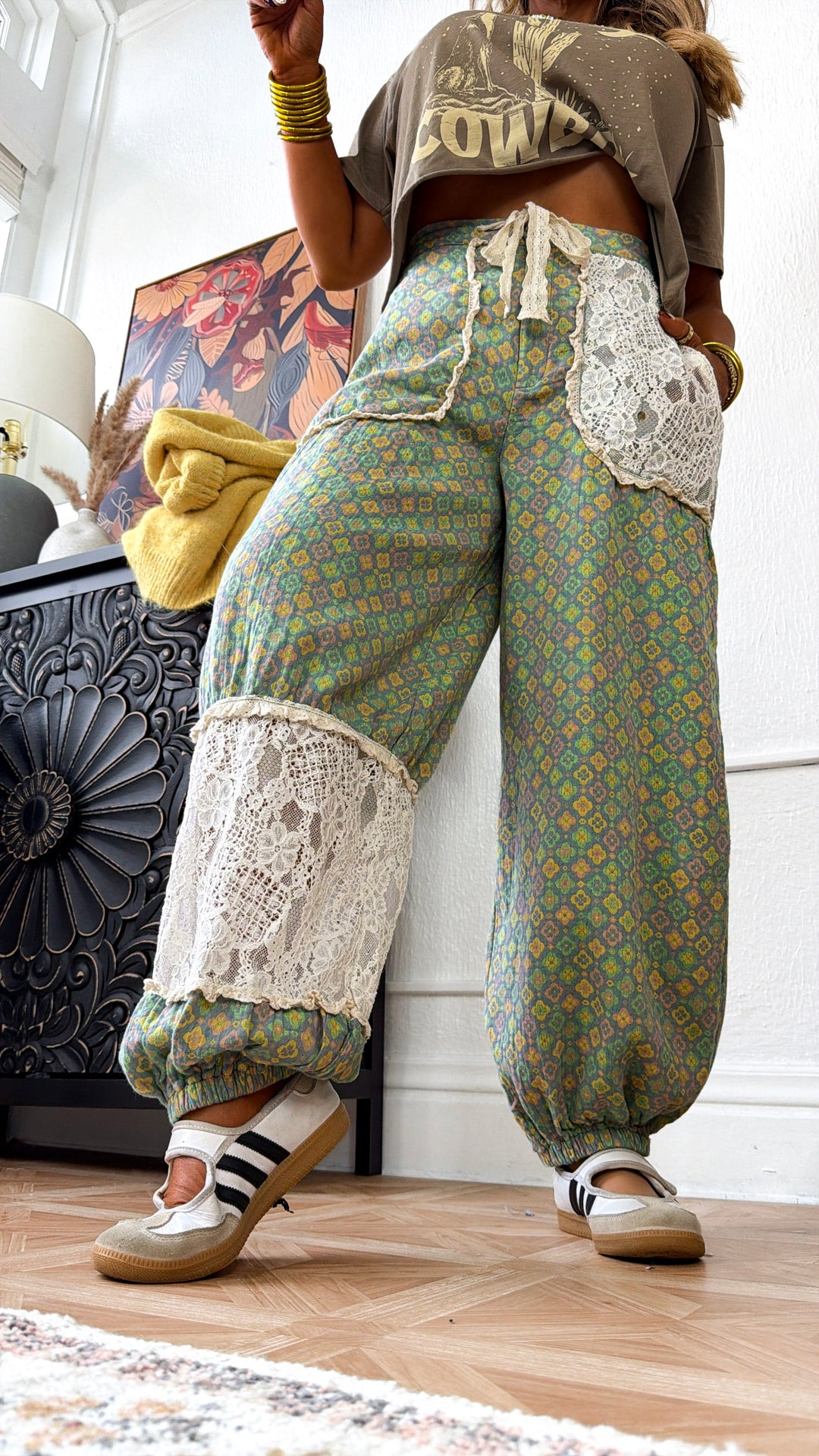 Touch Of Flare Joggers, Sage