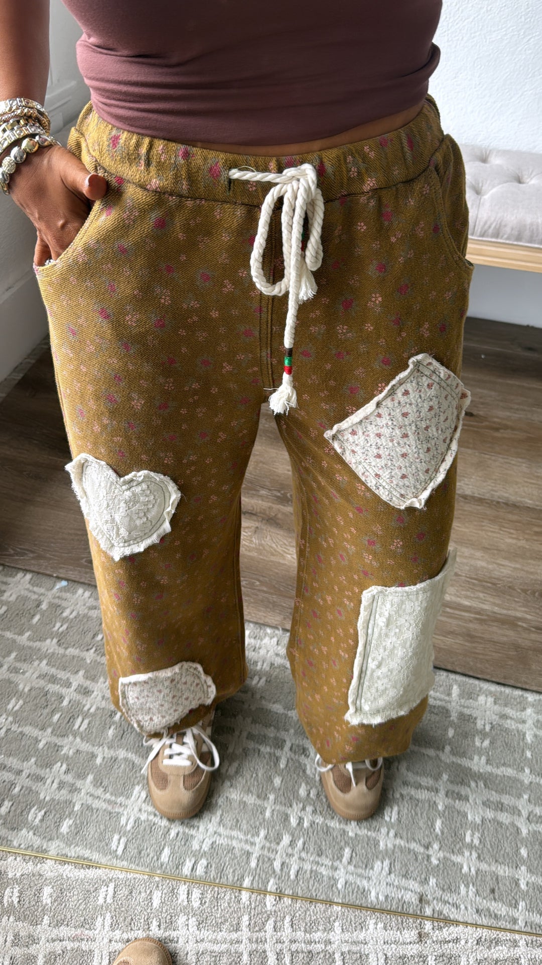 Wore Grace Patched Jogger, Rusted Ochre