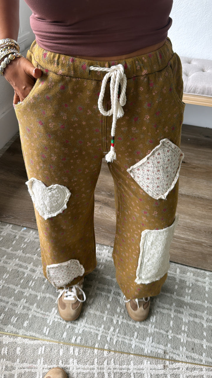 Wore Grace Patched Jogger, Rusted Ochre